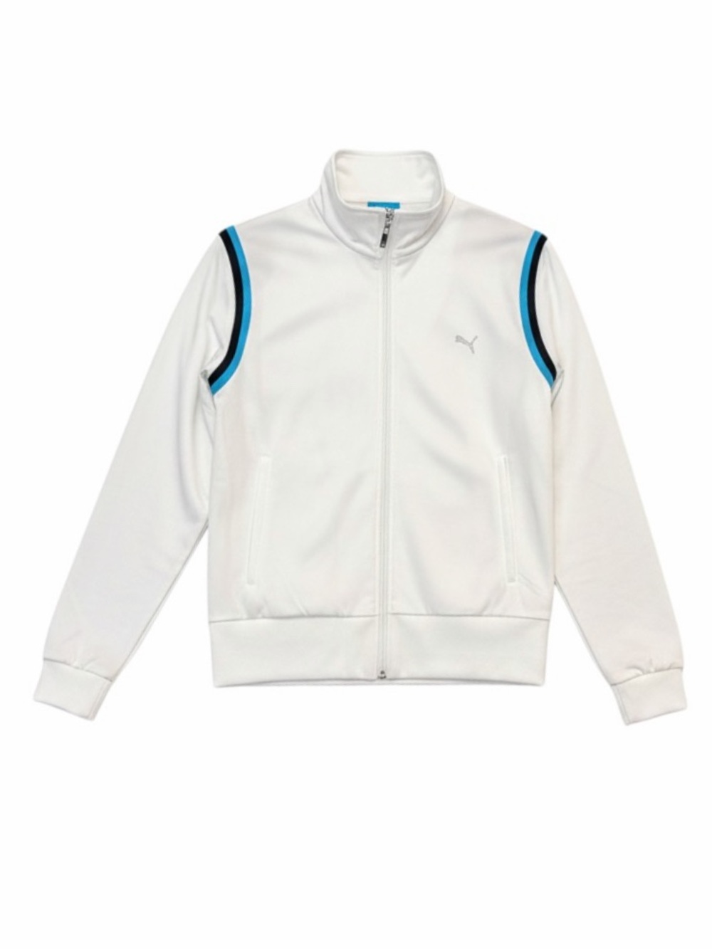 Puma Women’s Track Jacket + T-Shirt Set | White/Blue/Black | Medium - Picture 4 of 13